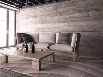 Home and Office - Sofa Furniture 03 3D model