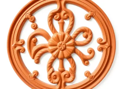 Elegant Terracotta Ornament model pack Low-poly 3D model