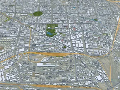 Qinhuangdao Hebei China 60km Low-poly 3D model