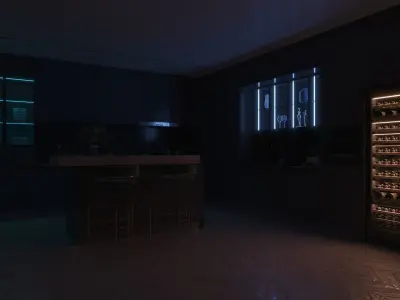 Modern kitchen 3D model 25