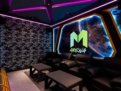 Gaming Cafe Blender-Fbx-OBJ 3D model