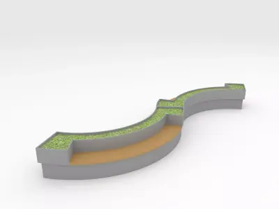 Bench Park 20 3D model