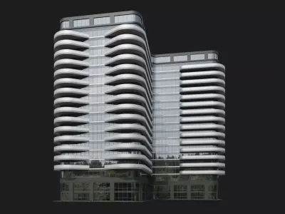 Spiral Horizon Towers 3D model
