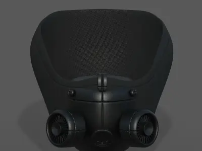 Gas mask respirator scifi futuristic 3d Artist  Low-poly 3D model