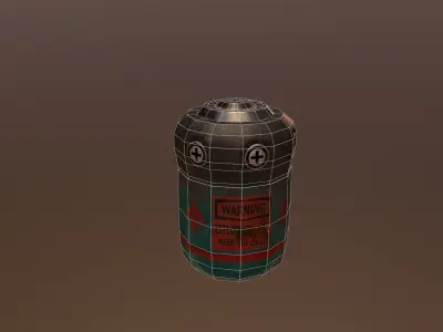 Sci-Fi Battery Cell  Low-poly 3D model