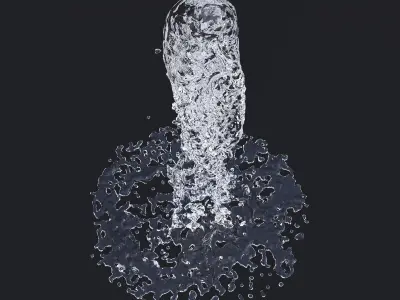 Two Animated Fountains  3D model