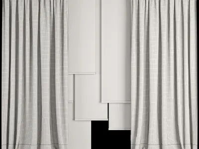 Silk and Cotton Curtain Low-poly 3D model purchase