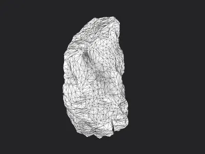 Snowy Rock 4-7 Low-poly 3D model