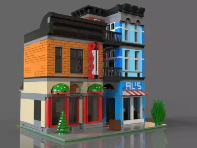 Lego Pool Low-poly 3D model