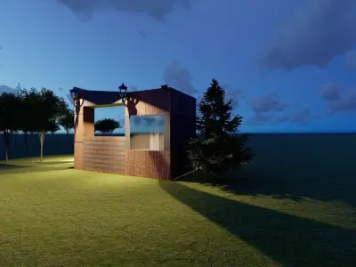 Gate with security 3D model
