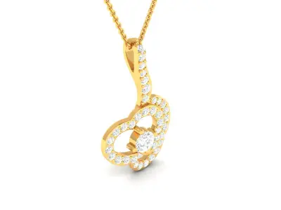 Diamond Pendant 3D print model 7