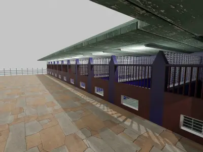 Horse Stable Low-poly 3D model