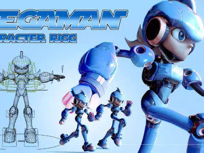 CHARACTER RIGG concept game  Low-poly 3D model