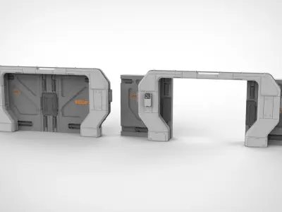 sci fi door 20 3D model