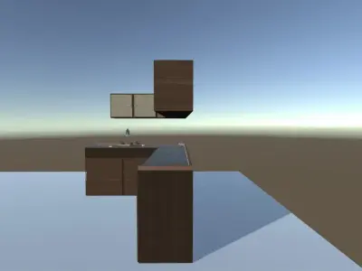 Cabinet Kitchen Low-poly 3D model