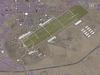 Shiraz - Shiraz Shahid Dastgheib Airport - SYZ Low-poly 3D model