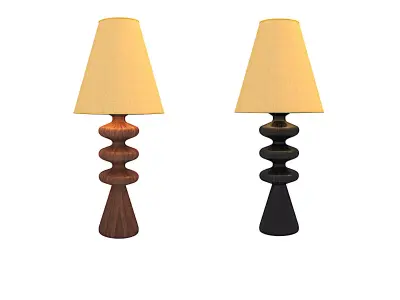 Ripple Wood Table Lamp 3D model