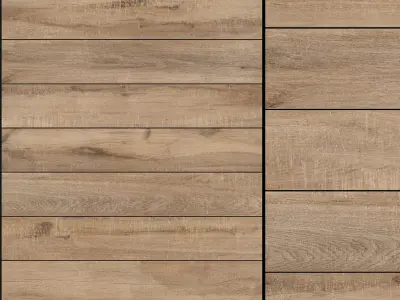Decovita Woodlook Oak 200x1200 Set 1 3D model