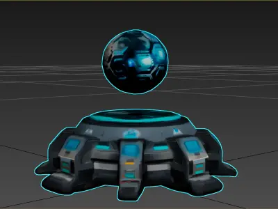 Sci-Fi UFO Spaceship - 3D Model Low-poly 3D model