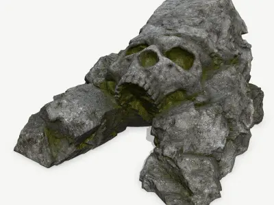 Skull Cave Low-poly 3D model get