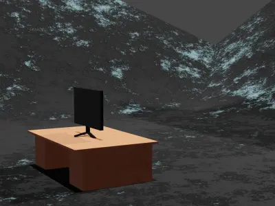 office desk  monitor  Texture