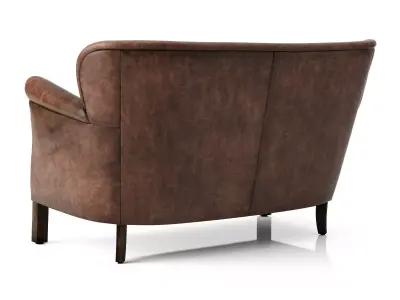 Professors Leather Double Chair 3D model