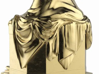  Franklin Miniature Statue Gold Finish 