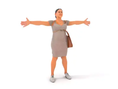 Casual Maternity Dress model pack Low-poly 3D model