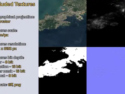 Dalian China City Landscape 3D Model 3D model