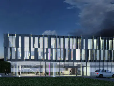 Public Hall Interior 01  Low-poly 3D model