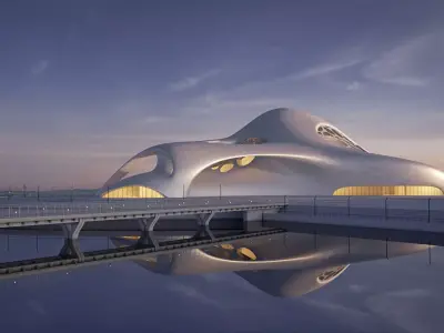 Futuristic building 33 3D model