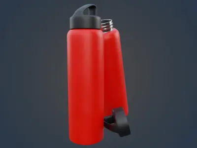 Thermo - Water Bottle Low-poly 3D model