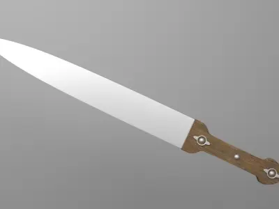 Old Sword Low-poly 3D model