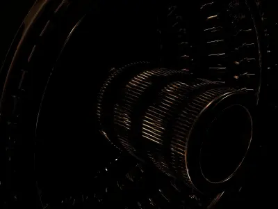 sci-fi wheel extended 3D model