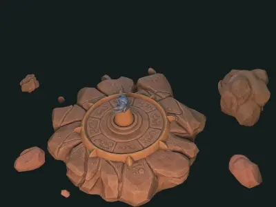 Fantasy pedestal 3D model