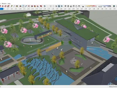 Sketchup Recreational and tourist complex R5 3D model