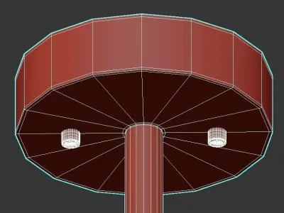 MONTCLAIR five light chandelier in brass with shades 3D model
