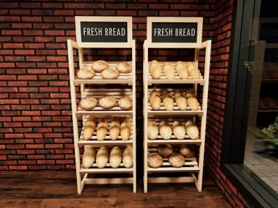 Bakery display rack Free 3D model