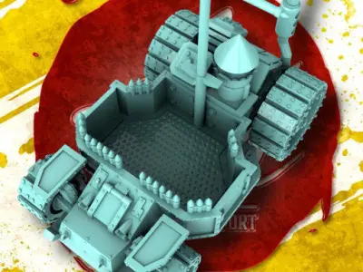 Space Ork Battlewagon 3D print model