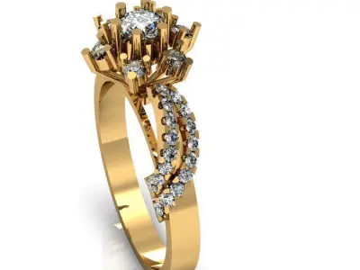 Daimonds Ring For Women 3D print model