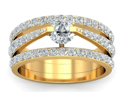  Elegant Engagement Ring 3D print model