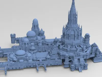 Gondorian castle inspired template 1 3D model