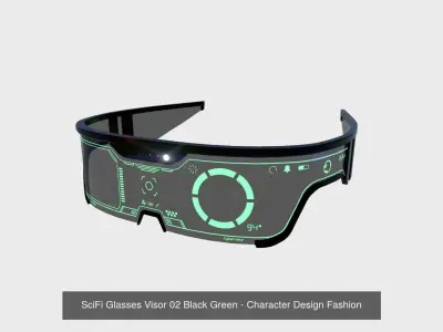 08 SciFi Glasses Visor Collection - Character Design Fashion 3D Model Pack