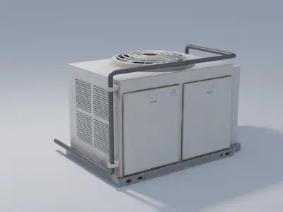 Rooftop AC Unit with 4K Textures Low-poly 3D model