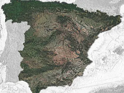 Spain Map 3D Concept 3D model