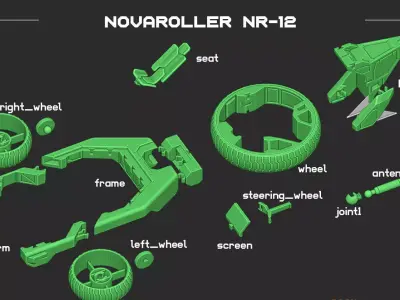 Novaroller vehicle 3D print model