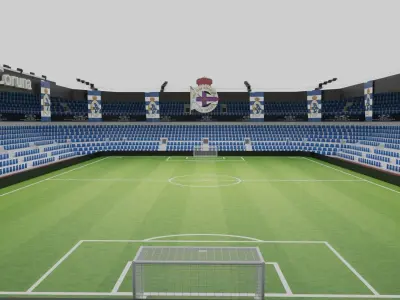 Deportivo La Coruna Football Stadium Low-poly 3D model