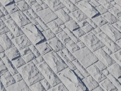 Hand Carved Limestone Blocks PBR Texture Texture