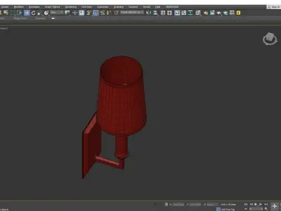 Clinton Sconce Low-poly 3D model