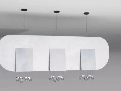 Modern lighting fixture Low-poly 3D model